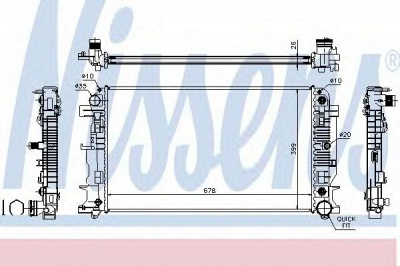 NISSENS 67157a -  Радиатор, охлаждение двигателя
