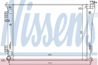NISSENS 67550 -  Радиатор, охлаждение двигателя