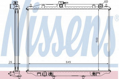 NISSENS 68709a -  Радиатор, охлаждение двигателя