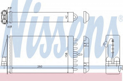 NISSENS 70015 -  Теплообменник, отопление салона