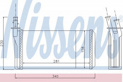 NISSENS 70016 -  Теплообменник, отопление салона