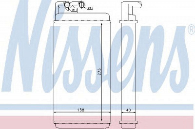 NISSENS 70220 -  Теплообменник, отопление салона