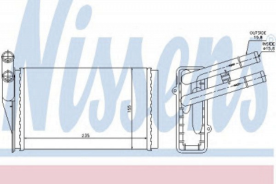 NISSENS 70221 -  Теплообменник, отопление салона