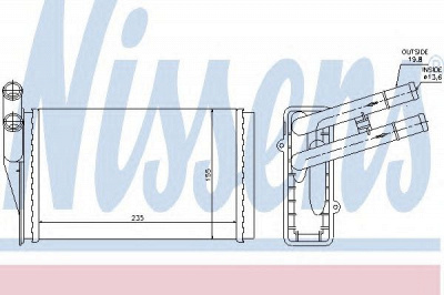 NISSENS 70224 -  Теплообменник, отопление салона