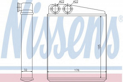 NISSENS 70228 -  Теплообменник, отопление салона