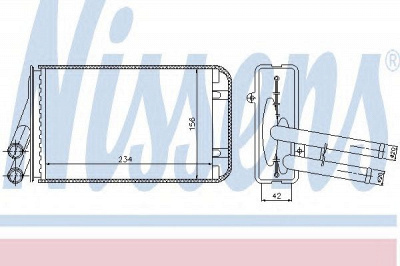 NISSENS 70229 -  Теплообменник, отопление салона