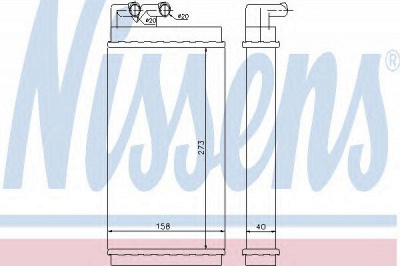NISSENS 70230 -  Теплообменник, отопление салона