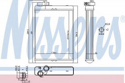 NISSENS 70231 -  Теплообменник, отопление салона