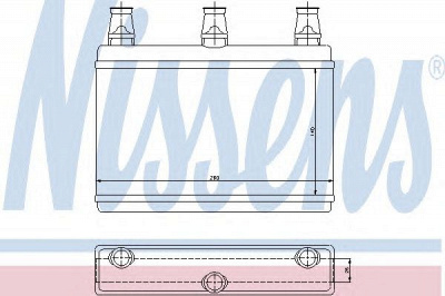 NISSENS 70522 -  Теплообменник, отопление салона