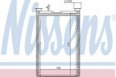 NISSENS 70526 -  Теплообменник, отопление салона