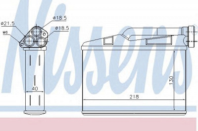 NISSENS 70530 -  Теплообменник, отопление салона