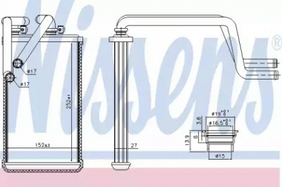 NISSENS 707074 -  Теплообменник, отопление салона