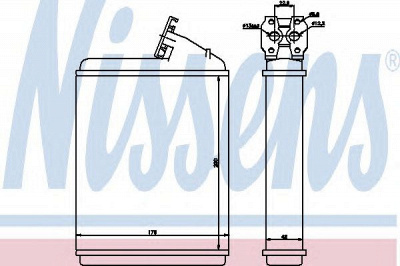 NISSENS 71130 -  Теплообменник, отопление салона