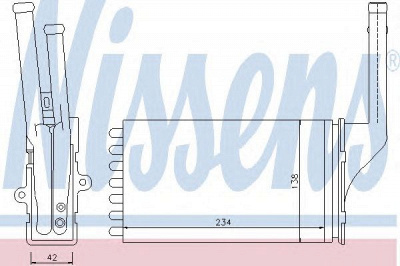 NISSENS 71143 -  Теплообменник, отопление салона