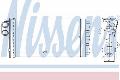 NISSENS 71145 -  Теплообменник, отопление салона