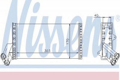 NISSENS 71149 -  Теплообменник, отопление салона