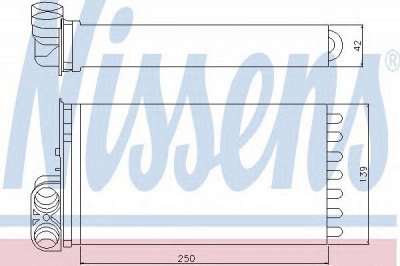 NISSENS 71154 -  Теплообменник, отопление салона