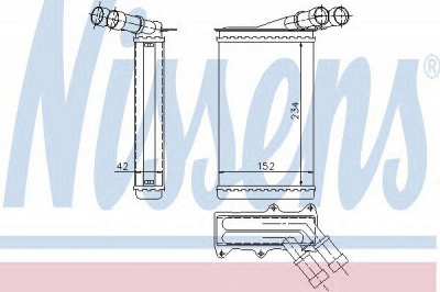 NISSENS 71156 -  Теплообменник, отопление салона
