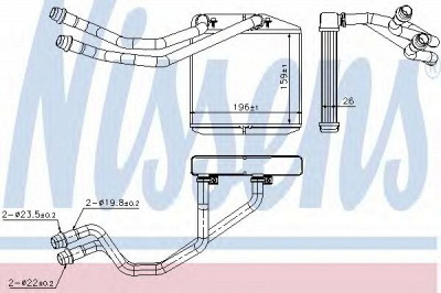 NISSENS 71163 -  Теплообменник, отопление салона