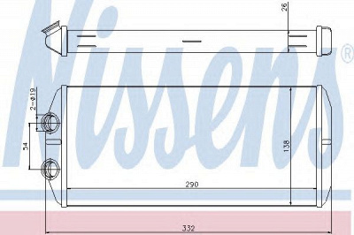 NISSENS 71164 -  Теплообменник, отопление салона