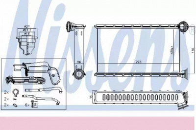 NISSENS 71165 -  Теплообменник, отопление салона