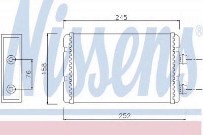 NISSENS 71451 -  Теплообменник, отопление салона