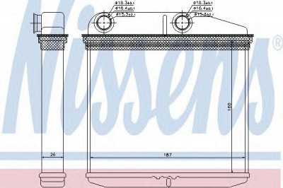 NISSENS 71456 -  Теплообменник, отопление салона