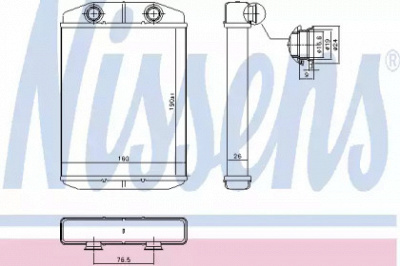 NISSENS 71458 -  Теплообменник, отопление салона