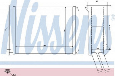 NISSENS 71722 -  Теплообменник, отопление салона