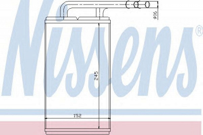 NISSENS 71740 -  Теплообменник, отопление салона