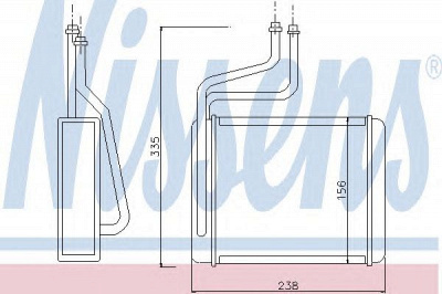 NISSENS 71744 -  Теплообменник, отопление салона