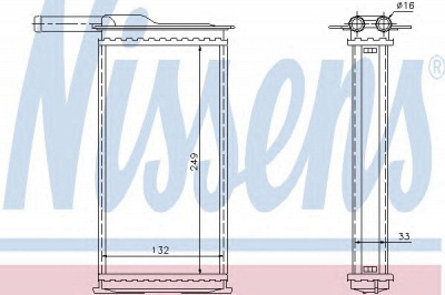 NISSENS 71761 -  Теплообменник, отопление салона