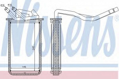 NISSENS 71768 -  Теплообменник, отопление салона