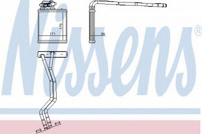 NISSENS 71771 -  Теплообменник, отопление салона
