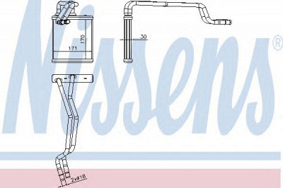 NISSENS 71772 -  Теплообменник, отопление салона
