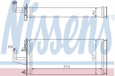 NISSENS 71807 -  Теплообменник, отопление салона