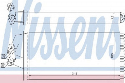 NISSENS 72036 -  Теплообменник, отопление салона