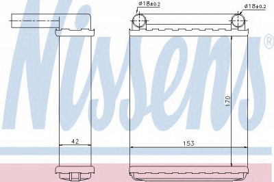 NISSENS 72038 -  Теплообменник, отопление салона
