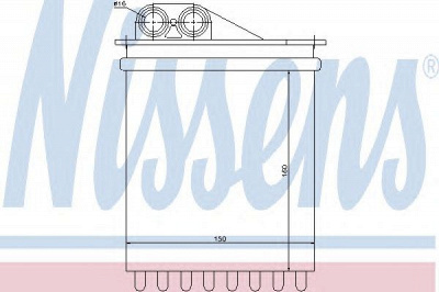 NISSENS 72040 -  Теплообменник, отопление салона