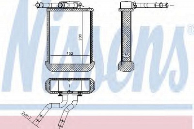 NISSENS 72045 -  Теплообменник, отопление салона