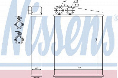NISSENS 72046 -  Теплообменник, отопление салона