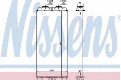 NISSENS 72048 -  Теплообменник, отопление салона