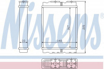 NISSENS 72050 -  Теплообменник, отопление салона