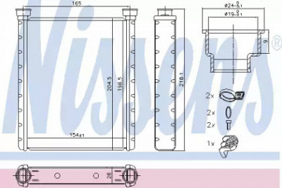 NISSENS 72065 -  Теплообменник, отопление салона