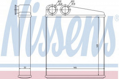 NISSENS 72206 -  Теплообменник, отопление салона