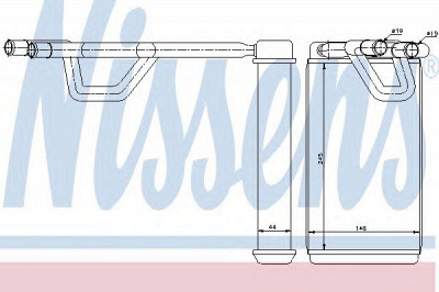 NISSENS 72208 -  Теплообменник, отопление салона