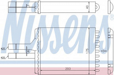NISSENS 72656 -  Теплообменник, отопление салона