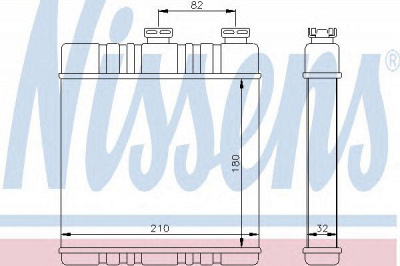 NISSENS 72660 -  Теплообменник, отопление салона