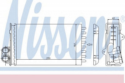 NISSENS 72935 -  Теплообменник, отопление салона