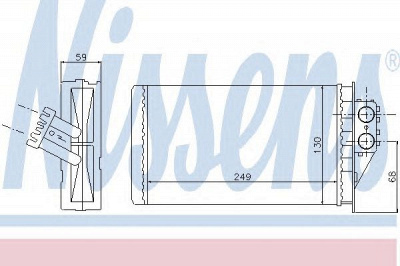 NISSENS 72944 -  Теплообменник, отопление салона